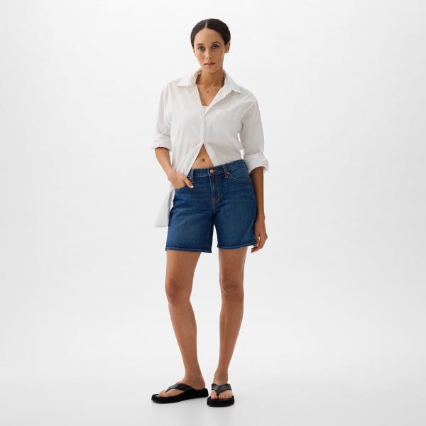 Šortky GAP 5 Inch Denim Shorts Dark Wash W27