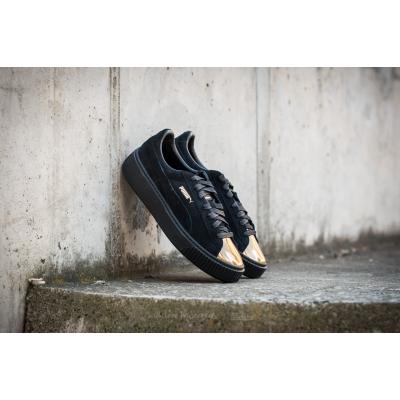 Puma Suede Platform Gold Gold-Puma Black-Puma Black