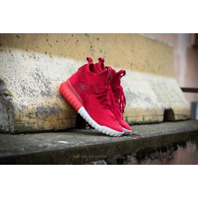adidas Tubular X Primeknit Scarle/ Collegiate Burgundy/ Vintage White