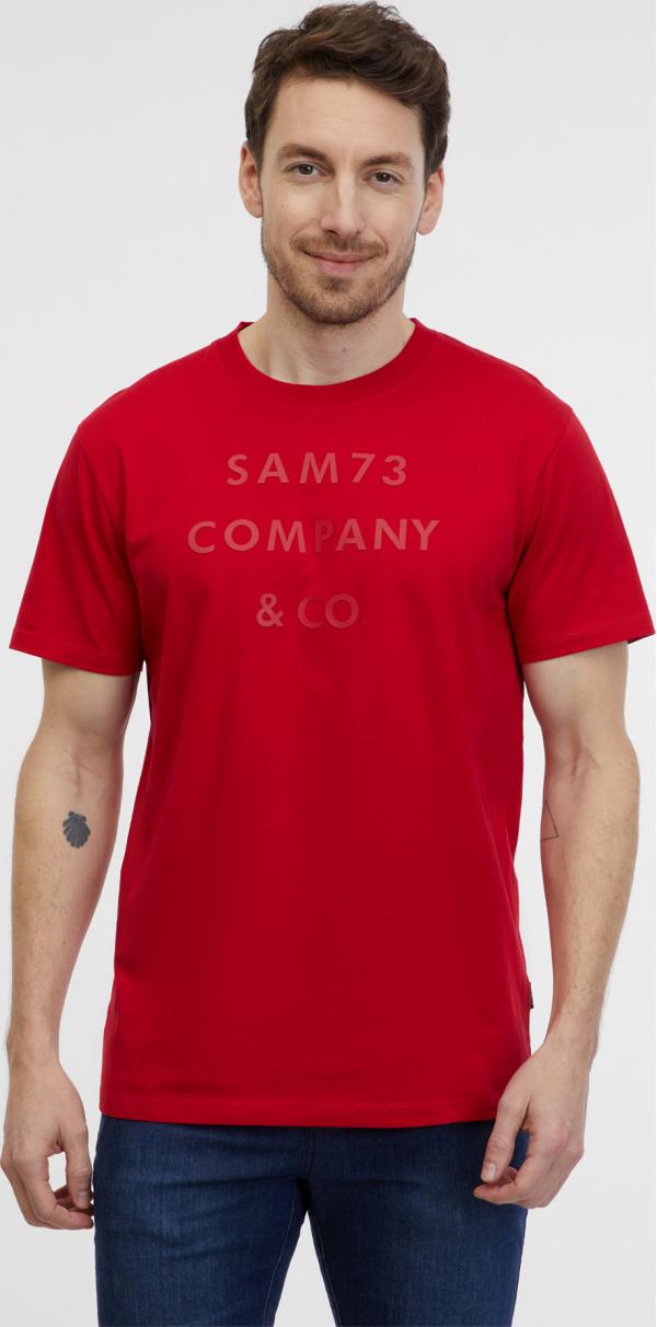 SAM 73 Pánské triko MILHOUSE Červená