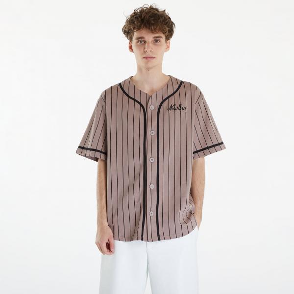 Tričko New Era Pinstripe Jersey Ash Brown/ Black S