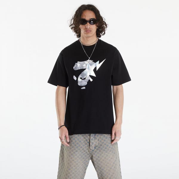 A BATHING APE City Camo Ape Face Star Tee Black