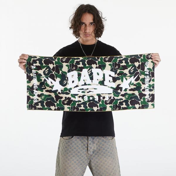A BATHING APE Abc Camo Sport Towel Green