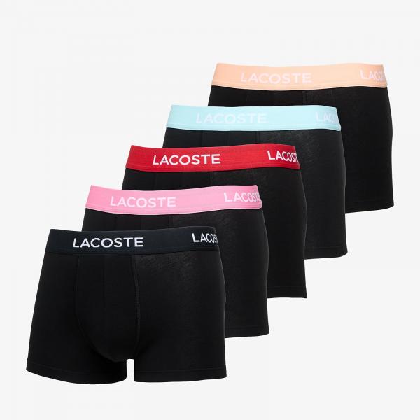 Boxerky LACOSTE Trunk Black/ Ledge/ Reseda/ Pastil S