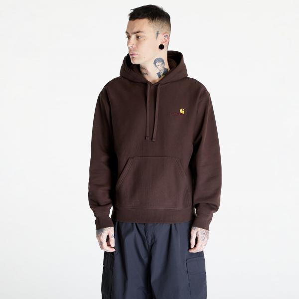 Mikina Carhartt WIP Hooded American Script Sweat UNISEX Tobacco XS