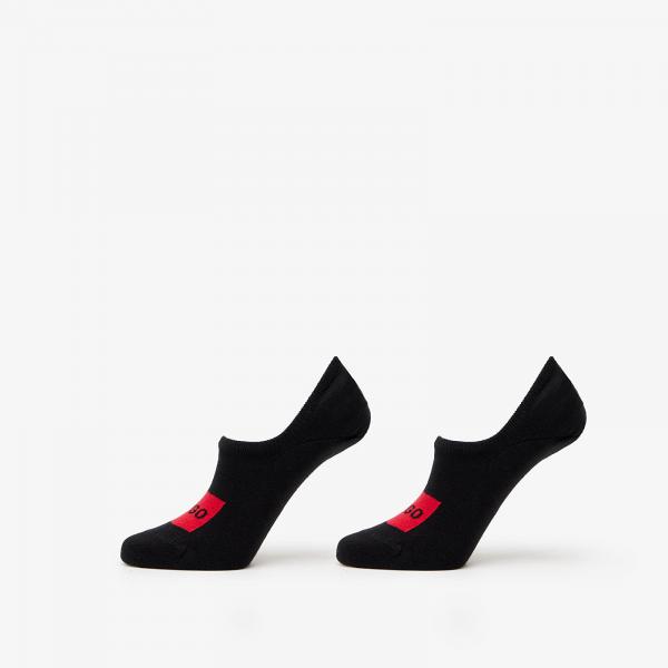 Ponožky Hugo Boss Low Cut Label Socks 2-Pack Black 39-42