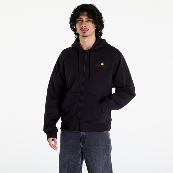 Mikina Carhartt WIP Hooded American Script Jacket UNISEX Black XS