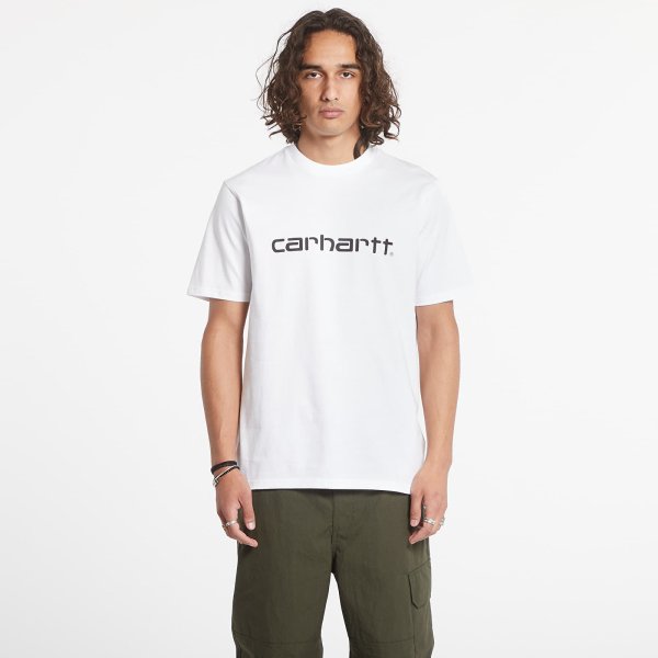 Tričko Carhartt WIP S/S Script T-Shirt White/ Black XL