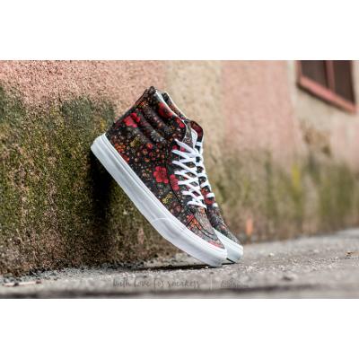 Vans Sk8-Hi Slim Zip (Floral Leather) Multi/ True White