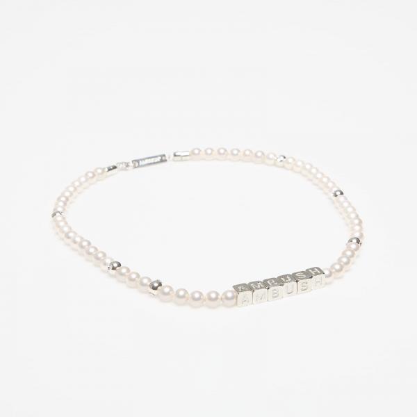 Ambush Pearl Letterblock Necklace Silver Universal