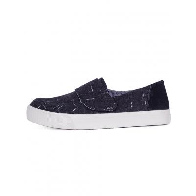 Slip-on Toms ALTAIR BLACK DOTTED WOOL SUEDE