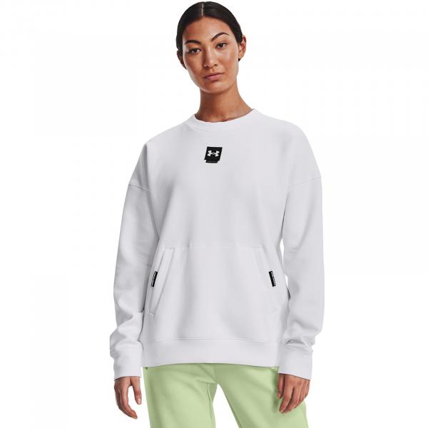 Mikina Under Armour Summit Knit Oversize Crew White L