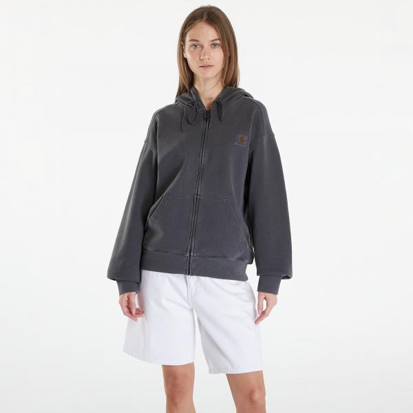 Mikina Carhartt WIP Hooded Nelson Jacket UNISEX Charcoal Garment Dyed S