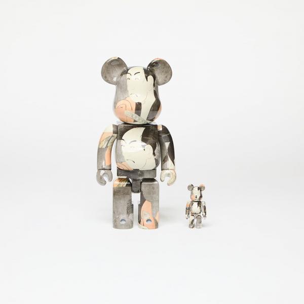 Medicom Toy BE@RBRICK Toshusai Sharaku Ichikawa Omezo 100% & 400% Set Grey Universal