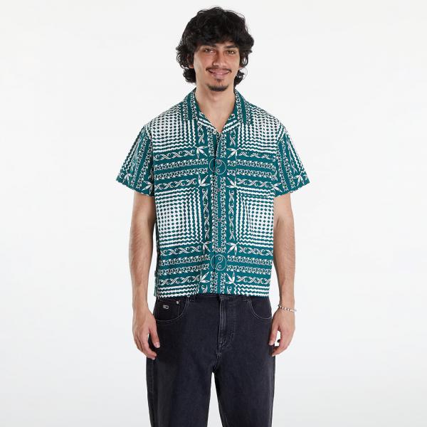 Košile OBEY Cortex Woven Shirt Aventurine Green/ Multi M