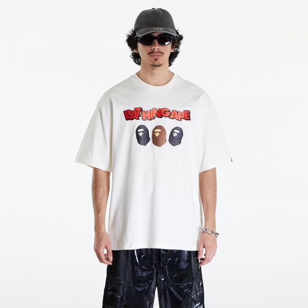 Tričko A BATHING APE Triple Ape Head Tee Ivory S