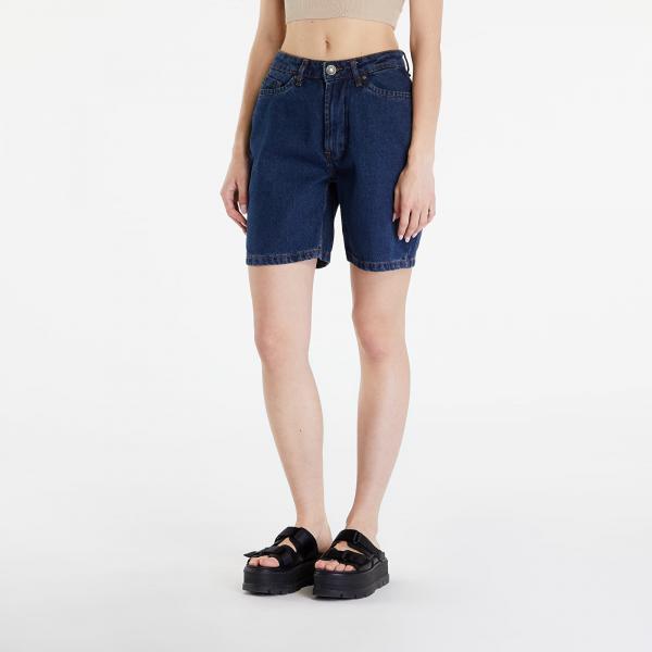 Šortky Urban Classics Ladies 90‘s Bermuda Mid Indigo Washed W29