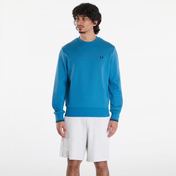 Mikina Fred Perry Crew Neck Sweatshirt Ocean/ Navy M