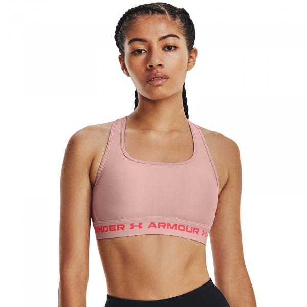 Podprsenka Under Armour Crossback Mid Hthr Retro Pink Light Heather XS