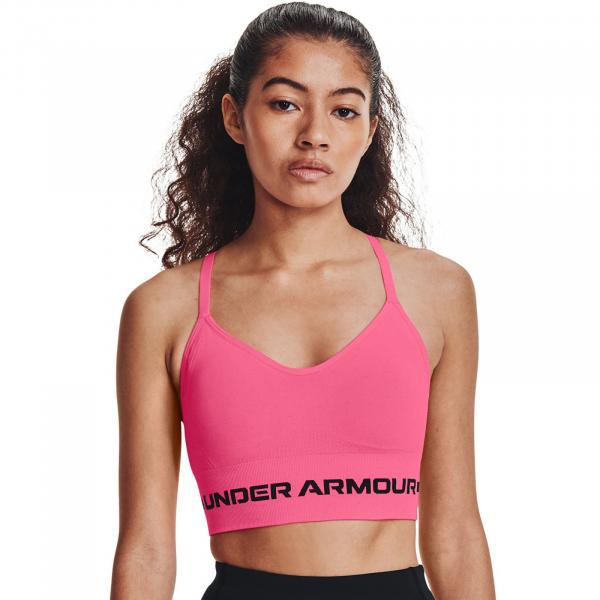 Podprsenka Under Armour Seamless Low Long Htr Bra Cerise XS
