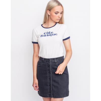 Crop top Loreak Mendian Cote Basque Ecru / Navy