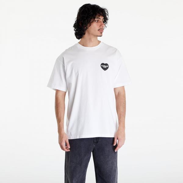 Tričko Carhartt WIP S/S Heart Bandana T-Shirt UNISEX White/ Black Stone Washed XL
