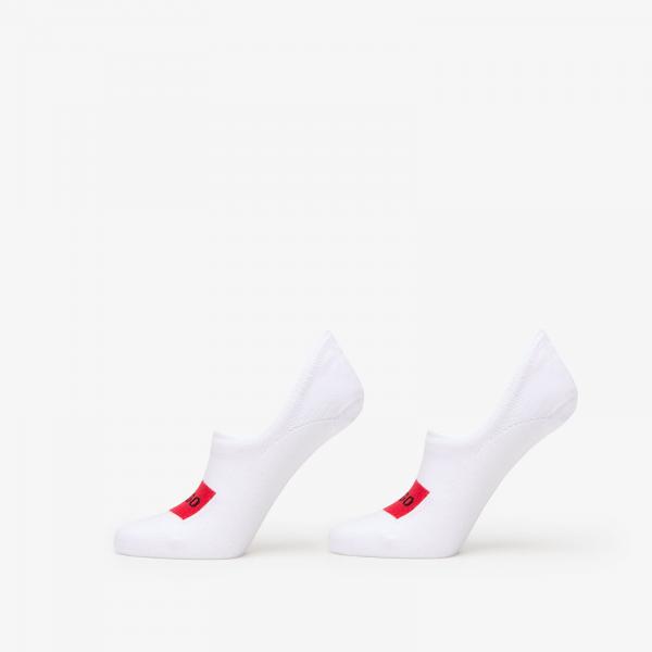 Ponožky Hugo Boss Low Cut Label Socks 2-Pack White 39-42