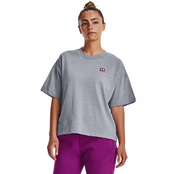 Tričko Under Armour W Logo Lc Oversized Hw Ss Steel Light Heather S