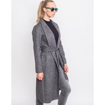 Kabát Selected Wool Dark Grey Melange