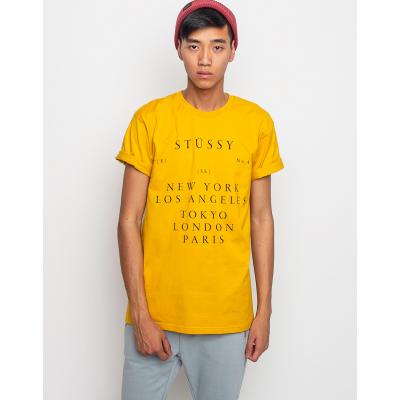 Triko Stussy World Touring Mustard