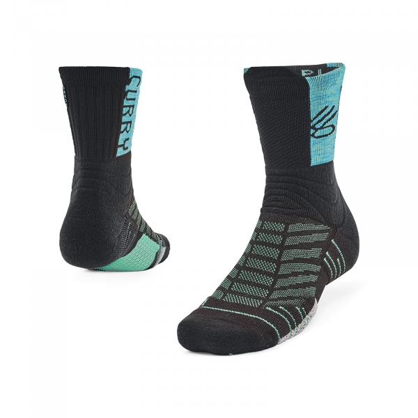 Ponožky Under Armour Curry Playmaker Mid-Crew Black M