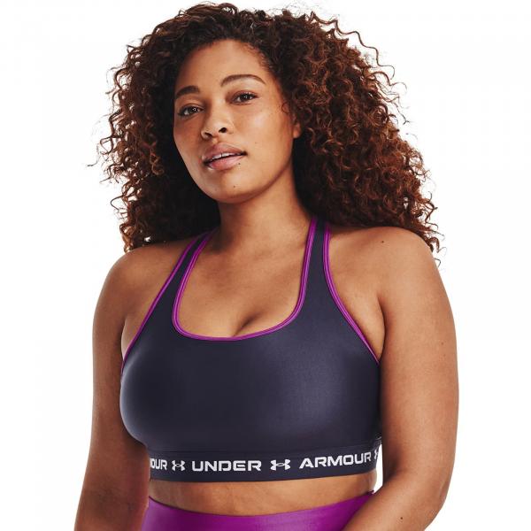 Podprsenka Under Armour Crossback Mid Bra Tempered Steel XS