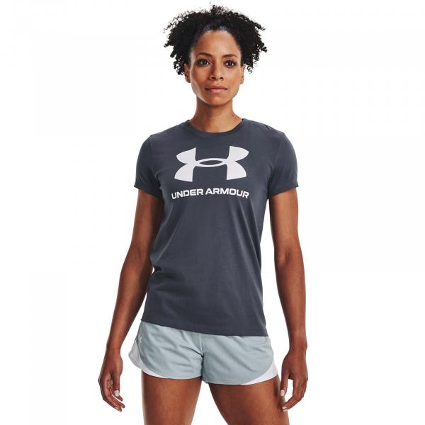 Tričko Under Armour Sportstyle Logo Ss Gray XS