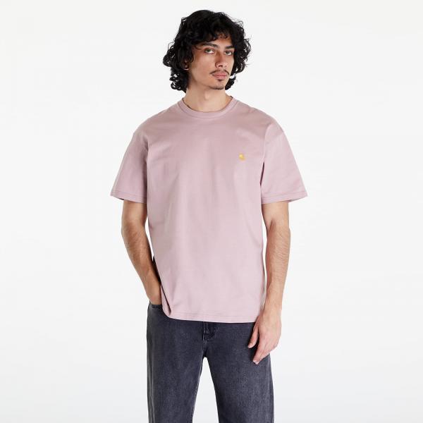 Tričko Carhartt WIP S/S Chase T-Shirt UNISEX Glassy Pink/ Gold S