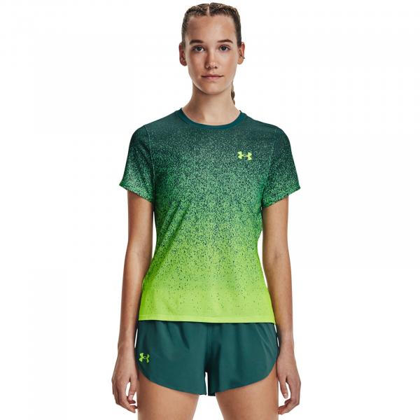 Šortky Under Armour Rush Cicada Shortsleeve Green XS
