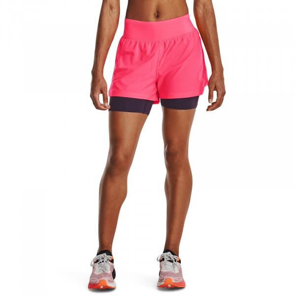 Šortky Under Armour Run Stamina 2In1 Short Pink XS