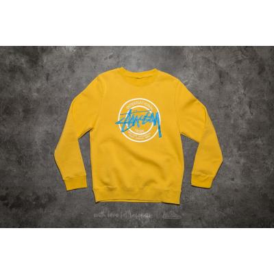 Stüssy IST Dot Applique Crew Mustard