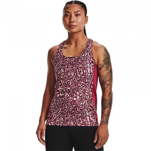 Tílko Under Armour Fly By Printed Tank Black Rose S