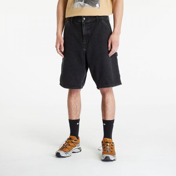 Šortky Carhartt WIP Single Knee Short Black Stone Washed 33