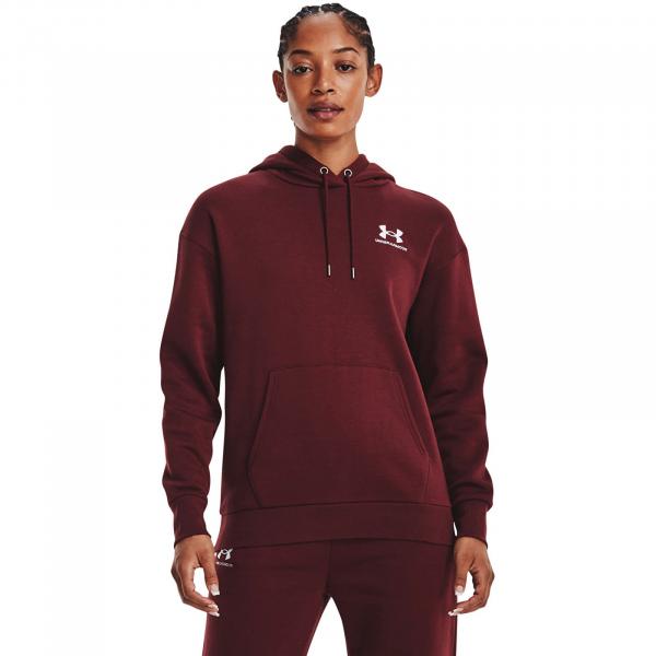 Mikina Under Armour Essential Fleece Hoodie Chestnut Red XS