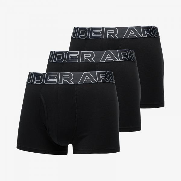 Boxerky Under Armour M Performance Cotton 3in 3-Pack Black XS