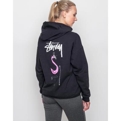 Mikina Stussy Flam Raw Edge Black