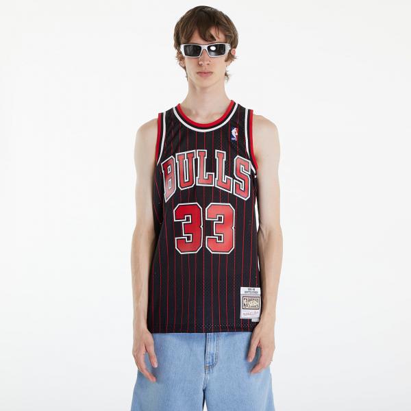 Dres Mitchell & Ness Chicago Bulls 33 Scottie Pippen Swingman Jersey Black/ Red L