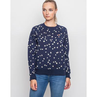 Mikina WeSC Johannah Dot standard crew AOP Navy Blazer