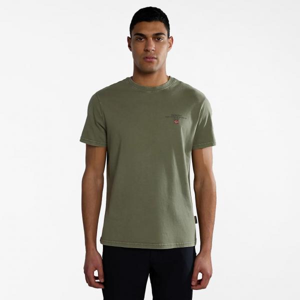 Tričko Napapijri Selbas T-Shirt Green Lichen S
