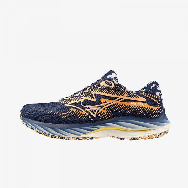 Tenisky Mizuno Wave Rider 27 Naval academy/ White/ Peach fuzz EUR 40.5