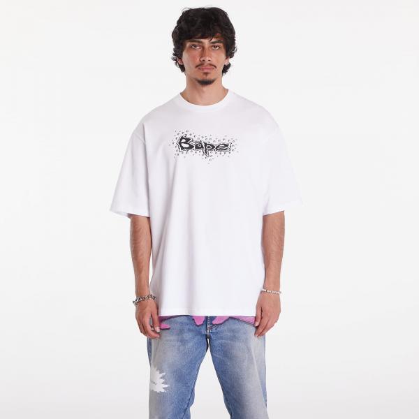 Tričko A BATHING APE Studs Bape Logo Relaxed Fit Tee White M