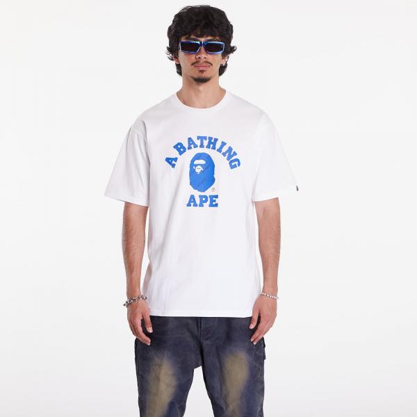 Tričko A BATHING APE Bape Hexagram College Tee White XXL