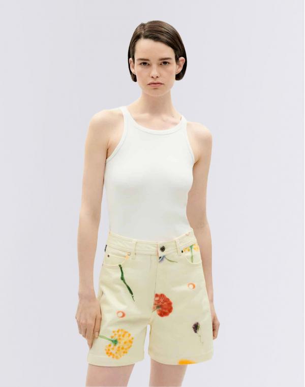 Thinking MU White Harriet Top WHITE L