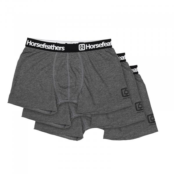 Boxerky Horsefeathers Dynasty 3-Pack Boxer Shorts Heather Anthracite M